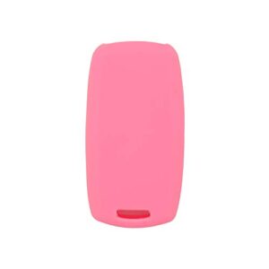 SEGADEN Silicone Cover Protector Case Holder Skin Jacket Compatible with SUZUKI 2 Button Smart Remote Key Fob CV4544 Pink