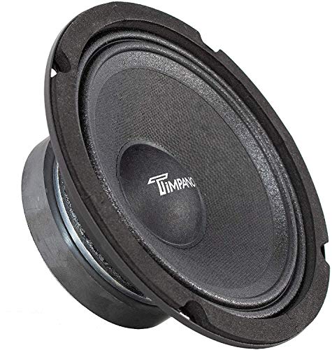 Timpano 6.5 Inch Midrange Speaker TPT-M6-8, 200 Watts Max Power, 70 Watts RMS, 8 Ohm Mid Range Loudspeaker, OEM Replacement Car Speaker (Pair)