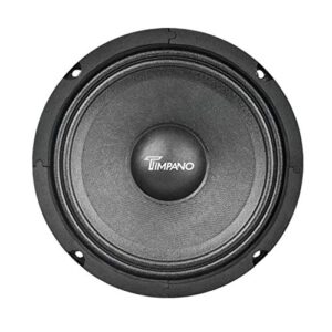 Timpano 6.5 Inch Midrange Speaker TPT-M6-8, 200 Watts Max Power, 70 Watts RMS, 8 Ohm Mid Range Loudspeaker, OEM Replacement Car Speaker (Pair)