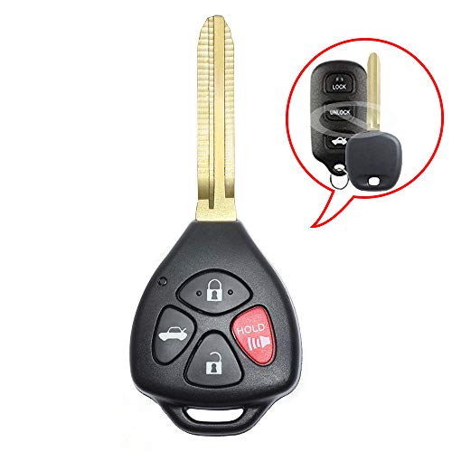 Beefunny 315MHz 4D67 Chip Upgraded Flip Remote Car Key Fob 4 Button for Toyota Camry Corolla Matrix Sienna Solara, for Pontanic Vibe GQ43VT14T (1)