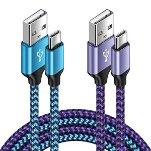 [6ft,2 pack]android fast charging cable c port charger cord usb a to type c cell phone long wires for samsung galaxy s22/z flip 4 3/z fold 4 3 5g/s23 ultra/s21/s20/a54/a14/a13,google pixel 7/6/5,moto