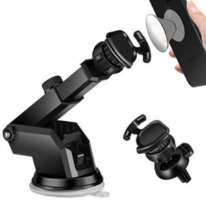 Car Mount Air Vent Cell Phone Holder Pop Cup Suction Car Mount for Collapsible Grip/Socket Mount Dashboard Desk Wall Bracket for GPS Navigation All Smartphones