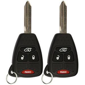 keylessoption keyless entry remote control car key fob replacement uncut key for m3n5wy72xx (pack of 2)