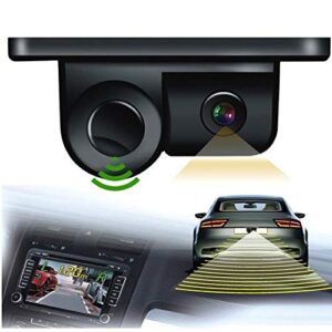 polarlander car rear view camera 2in1 design camera parking sensor kit auto reversing rearview backup parking radar 170 degree