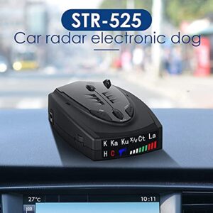 DAVITU Remote Controls - STR-525 Radar Detector English Russian Thai Voice Auto Vehicle Speed Alert Warning X K CT La Anti Radar Car Detector - (Color: Black)