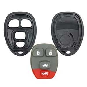 keyless2go replacement for new shell case and 4 button pad for remote key fob with fcc ouc60270 – shell only