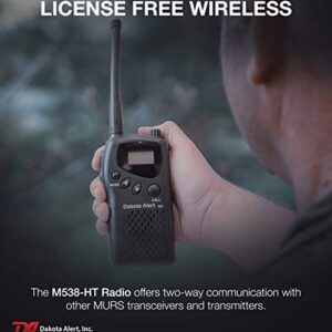 Dakota Alert MURS Radio - M538-HT MURS Wireless VHF Transceiver - Handheld 2-Way Radio License Free - Multi-Use Radio Service, MURS Walkie Talkie