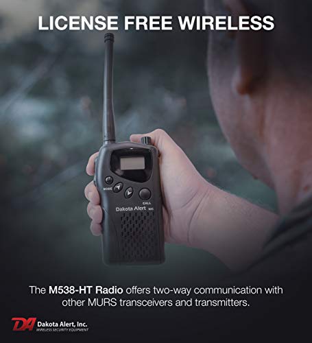 Dakota Alert MURS Radio - M538-HT MURS Wireless VHF Transceiver - Handheld 2-Way Radio License Free - Multi-Use Radio Service, MURS Walkie Talkie