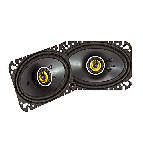 KICKER 46CSC464 CS-Series CSC46 4x6-Inch (100x160mm) Coaxial Speakers, 4-Ohm (Pair)