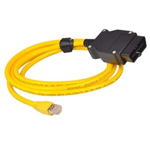 xpszdbs ethernet obd cable 6.6ft/2m cable rj45 interface cable for bmw e-sys icom coding diagnostics f-series