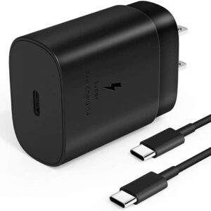 Fast Adaptive Wall Adapter 25W Charger for LG V60 ThinQ 5G UW with 4FT (1.2M) UrbanX USB C PD Charging and Data Transfer Cable - Black (US Version with Warranty)