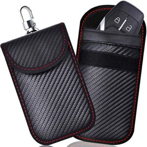todoxi faraday key fob protector (2 pack) faraday bags car key signal blocking, car security protection pouch
