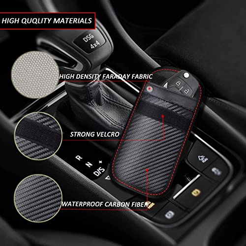 Todoxi Faraday Key Fob Protector (2 pack) Faraday Bags Car Key Signal Blocking, Car Security Protection Pouch