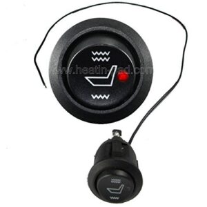 water carbon illuminated seat heater hi/lo/off round rocker switch wire with a negative use of car seats heated heating pad accessories parts interior cushions covers exact (hi/lo/off round switch)