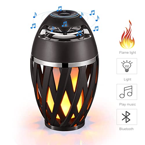 Vistatech Led Flame Speaker Bluetooth Speaker,Dancing Flames Outdoor Indoor Portable Bluetooth Speaker &Torch Atmosphere Light USB
