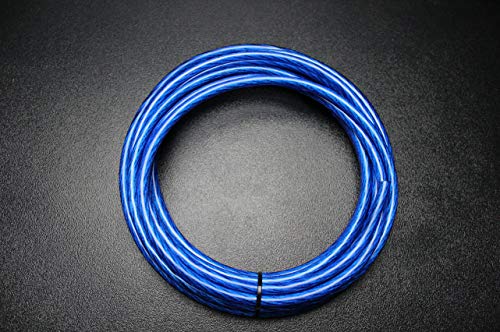 4 Gauge Wire 5 FT Blue 5FT Black Shiny Stranded Power Ground Cable AMP AWG