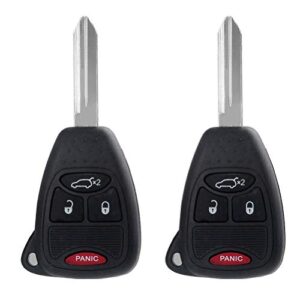 selead flip key fob 4 buttons keyless entry remote fit for 2005-2016 for jeep for chrysler for dodge antitheft keyless entry systems hyq1512y 2pcs us stock
