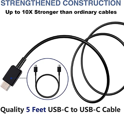 Amasung Super Fast Charging Adapter, 25W USB C Wall Charger with 5FT Type C Cable Compatible Samsung Galaxy S23/S23+/S23Ultra/S22/S22+/S22Ultra/S21/S21+/S20/S20+/S10/S10e/S9/Note 20/Note 10/Note 9