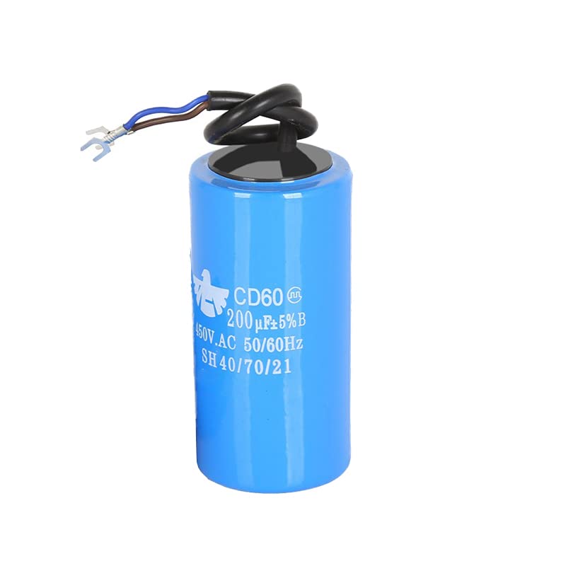 Motor Start Run Capacitor with Wire 450V CD60 Capacitor 50/60Hz 50Hz Capacitor for MotorAir Compressor 250uF