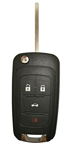4 Buttons Replacement Flip Folding Key Fob Case Shell Fit for Chevrolet Chevy Camaro Cruze Equinox GMC Buick Smart Car Key Fob Cover Housing No Chip