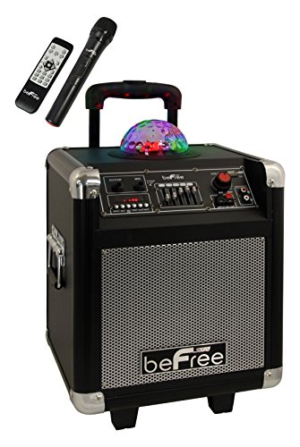 beFree Sound BFS-3800 Projection Party Light Dome Subwoofer Bluetooth Portable Party Speaker, Blue