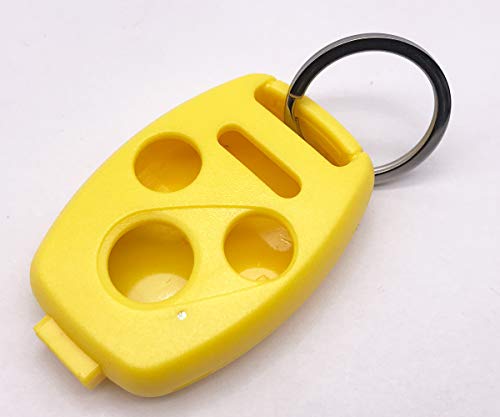 4 Buttons Replacement Key Fob Case Shell Fits for Honda Accord Civic Ex Pilot Keyless Entry Remote Control Car Key Fob Cover (3 + 1 Buttons, Yellow)