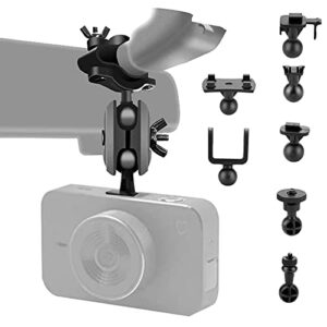 dash cam mirror mount kit with 10+ different joints suitable for apeman, yi 2.7″, vantrue n2 pro, aukey, rexing v1, crosstour, peztio etc dash cam and car dvr camera gps.