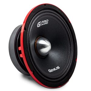 genius gpro-m028 8″ 400 watts-max midrange car audio speaker 4-ohms aluminium basket