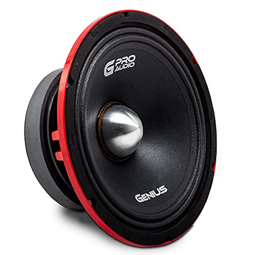 Genius GPRO-M028 8" 400 Watts-Max Midrange Car Audio Speaker 4-Ohms Aluminium Basket