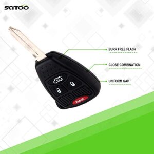 SCITOO Compatible fit for 2PCS Uncut Keyless Entry Remote Key Fob 4 Button Replacement for Jeep/for Dodge/for Chrysler Series OHT692713AA