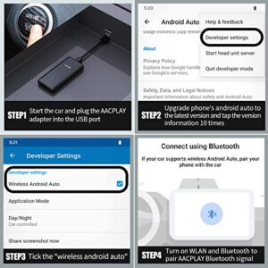2023 Android Auto Wireless Adapter for Factory Wired AA 2016+ Cars Converts Wired Android Auto to Wireless Dongle
