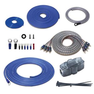recoil rck44 true 4 gauge complete 4-channel cca amplifier wiring kits with ofc rca cable