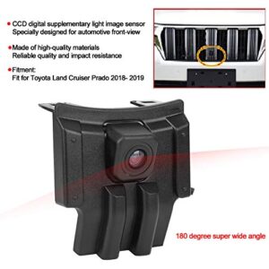 Car Forward View Camera Fit for Toyota Land Cruiser Prado 2018? 2019, ABS Car Front View Grille Camera CCD HD Parking Forward Camera