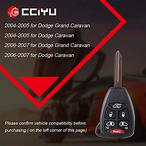 cciyu X 1 Flip Key Fob with Key Blade 6 buttons Replacement for 04 05 06 07 for Chrysler Town andamp Country for Dodge for Caravan for Caravan Series with FCC M3N5WY72XX