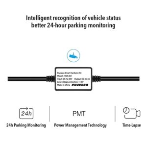PRUVEEO Dash Cam Hardwire Kit, Type-C Hard Wire Kit Fuse Only for J40 Mirror Dashcam, Pruveeo 12V-30V to 5V/2A Type-C Port Charger Power Cord, Gift 8 Fuse Tap Cable and Installation Tool (11.5ft