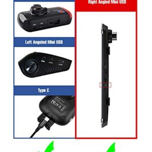 15ft Micro USB & Mini USB Dash Cam &Type-C Hardwire Kit w. Mini(ACS)/LP Mini(ACN)/ATO(ATC or ACU)/Micro2(ACZ) Fuse, Micro to Mini/USB-C Port Adapters & 11.9V Real Battery Drain Protection