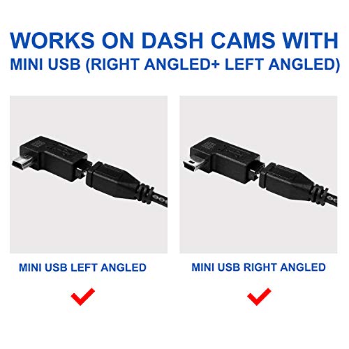 15ft Micro USB & Mini USB Dash Cam &Type-C Hardwire Kit w. Mini(ACS)/LP Mini(ACN)/ATO(ATC or ACU)/Micro2(ACZ) Fuse, Micro to Mini/USB-C Port Adapters & 11.9V Real Battery Drain Protection