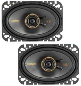 kicker 47ksc4604 ks series 4×6 coaxial speakers with .5″ tweeters, 4ohm
