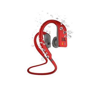 jbl endurance dive – waterproof wireless in-ear sport headphones with mp3 player – red