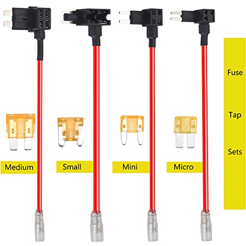 Dash Cam Hardwire Kit Micro USB Car Dash Camera Charger Cable Power Cord Compatible with WOLFBOX D07,REDTIGER F7N,Z-Edge Z3D Z3Pro T4 T3,Crosstour CR750 CR900,COOAU D30 Hard Wire Install Kit