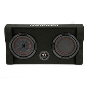 KICKER TRTP 8-inch (20cm) Thin Down Firing Subwoofer and Passive Radiator Enclosure, 2-Ohm, RoHS Compliant