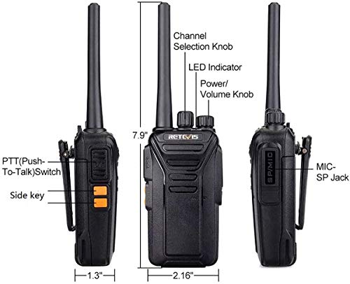 Retevis RT27 Walkie Talkies Long Range,Rechargeable Two Way Radios,USB Charger Base Fall Resistant Simple,Hands Free 2 Way Radio for Work,Hotel School Healthcare(20 Pack)