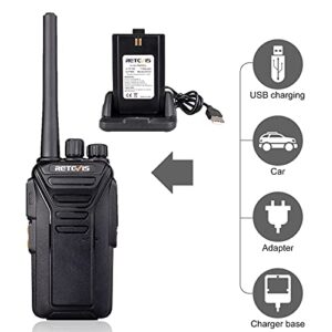 Retevis RT27 Walkie Talkies Long Range,Rechargeable Two Way Radios,USB Charger Base Fall Resistant Simple,Hands Free 2 Way Radio for Work,Hotel School Healthcare(20 Pack)