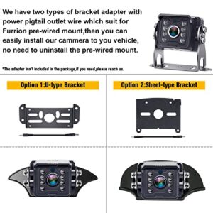 LeeKooLuu RV Backup Camera HD 7 Inch LCD Monitor Wired Hitch Rear View System Adapter for Furrion Pre-Wired RV Trailer Camper Truck Waterproof Reverse Cam Infrared Night Vision G2