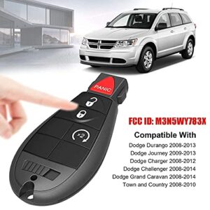 VOFONO Fit for Entry Remote Key Fob Replacement Chrysler Town and Country 2008-2010/Dodge Durango 2008-2013/Challenger Grand Caravan 2008-2014/Journey 2009-2013, Charger 2008-2012 (Set of 2)