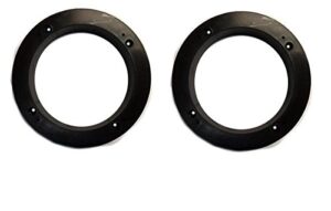 2 pack black plastic 1″ depth ring adapter spacer for 5.25″- 6″ car speaker usa