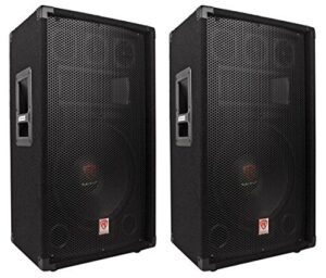 rockville (2) rsg12.4 12 3-way 1000 watt 4-ohm passive dj/pro audio pa speakers