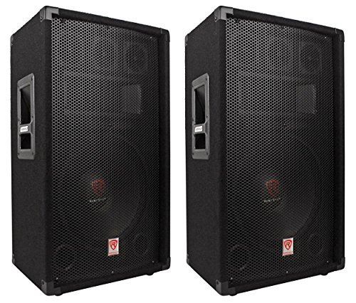 Rockville (2) RSG12.4 12 3-Way 1000 Watt 4-Ohm Passive DJ/Pro Audio PA Speakers