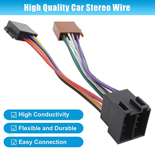 Car Radio Connector Replacement for VW Radio Wiring Harness Adapter in Dash ISO Stereo Power Speaker Wire Cable