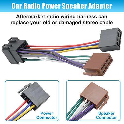 Car Radio Connector Replacement for VW Radio Wiring Harness Adapter in Dash ISO Stereo Power Speaker Wire Cable